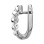 Reverse of Graduated Diamond Leverback Earrings in White Gold