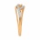 Openwork Wavy Ring Featuring 22 Diamonds. Hypoallergenic 585 Rose Gold, Rhodium Detailing. View 3