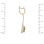 Teardrop Citrine and CZ Earrings. View 2
