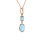 Two Round Blue Topaz Pendant. View 2