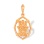 Hamsa Pendant. Certified 585 (14kt) Rose Gold