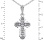 Reverse of CZ Orthodox Cross Pendant for Her