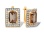 Baguette Smoky Quartz and Diamond Earrings. 585 (14kt) Rose and White Gold