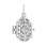 Diamond Silver Locket 'The Holy Virgin Mary-Eleousa'. View 2