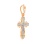 CZ Orthodox cross for her in 585 rose and white gold. View 2