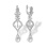Pearl and CZ Chandelier Earrings. Hypoallergenic 925 Silver w/ Rhodium Plating