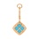 Reverse of Diamond Earrings with Turquoise Rhombus Pendants