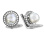Saltwater Pearl Diamond Halo Earrings. 585 (14kt) White Gold