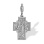 Reversible Diamond Cross Deesis-St. Nicholas. Hypoallergenic 925 Silver with Rhodium Plating
