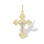 Russian Lace-inspired Orthodox Cross Pendant. 585 (14kt) Yellow and White Gold