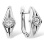 Spotlight Diamond Earrings in White Gold. Tested 585 (14K) White Gold, Rhodium Finish