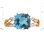 Blue Topaz and Diamond Ring. View 2