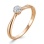 Illusion-set Solitaire Diamond Ring. Certified 585 (14kt) White Gold, Rhodium Finish