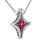 Ruby Diamond White Gold Necklace. view 2