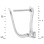 Iconic Diamond Solitaire Earrings in White Gold, Height 18mm