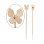 CZ Butterfly Chain Earrings. Certified 585 (14kt) Rose Gold