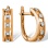 Bezel-set Diamond English Lock Earrings. Hypoallergenic Cadmium-free 585 (14K) Rose Gold