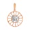 Leo Zodiac Sunburst 585 Gold Pendant. July 23-August 22