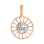 Leo Zodiac Sunburst 585 Gold Pendant. July 23-August 22