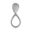 Pave Diamond White Gold Convertible Slide Pendant. Certified 585 (14kt) White Gold, Rhodium Finish