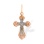 Two-tone Crucifix Pendant for Baptismal Ceremony. Certified 585 (14kt) Rose and White Gold
