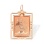 Icon Pendant 'St. George the Victorious'. Certified 585 (14kt) Rose Gold, Transparent Enamel
