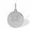 White Gold Pendant with Swaying Diamond Flower. Tested 585 (14K) White Gold, Rhodium Finish