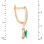 Teardrop Emerald and Diamond Earrings. View 2