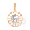 Aries Zodiac Sunburst 585 Gold Pendant. March 21-April 20