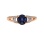 Sapphire 'Flower of Life' and Diamond Rose Gold Ring. View 2