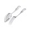 Reverse of French style Silver Spoon and Fork