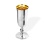 Shiny Silver Champagne Glass with Engraving. Hypoallergenic 925 Silver, 999 Gold Plating