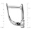 White Gold Arch Earrings with Diamond Clusters, 15mm Height