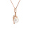 Pearl and CZ Rose Gold Pendant. View 2
