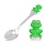 Toddler Silver Spoon with a Froggy. Hypoallergenic 925/999 Silver, Hot Enamel
