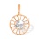 Taurus Zodiac Sunburst 585 Gold Pendant. April 21-May 20