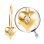 Height of CZ Heart Kids Earrings.