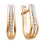 Graduated Diamond English Lock Earrings. Hypoallergenic Cadmium-free 585 (14K) Rose Gold
