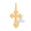 Laser-engraved Orthodox Cross Pendant. Certified 585 (14kt) Rose Gold