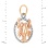 585 Gold Twisted Wire Cancer Zodiac Pendant. View 2
