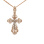 Russian Scroll-edged Cross. 585 (14kt) Rose and White Gold