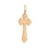 14kt Rose Gold Trefoil Russian Cross. View 2