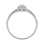 Engagement Ring Featuring 45 Diamonds. Tested 585 (14K) White Gold, Rhodium Finish. View 4