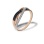 Diamond and Sapphire Crisscross Ring. 585 (14kt) Rose Gold, Rhodium Detailing