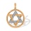 Star of David Pendant with a Full-cut Diamonds. Hypoallergenic 585 Rose Gold, Rhodium Detailing