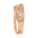 Crossover Diamond Ring. Hypoallergenic Cadmium-free 585 (14K) Rose Gold. View 4