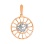 Virgo Zodiac Sunburst 585 Gold Pendant. August 23-September 22