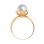 585 rose gold ring with 9mm pearl. View 3