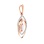 14kt rose gold CZ Evil Eye pendant. View 2