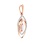 14kt rose gold CZ Evil Eye pendant. View 2